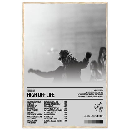 Future Rapper High Off Life FUTURE Album Poster | High Off Life – HYUU Art