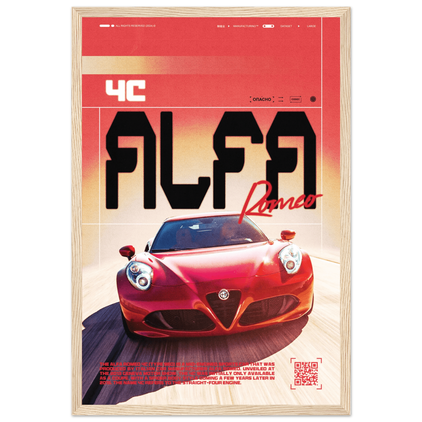 ALFA ROMEO 4C POSTER - HYUU Art