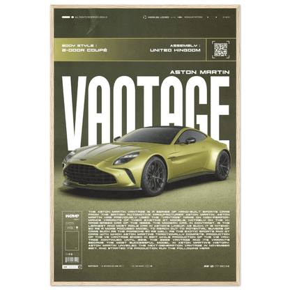 ASTON MARTIN VANTAGE POSTER - HYUU Art