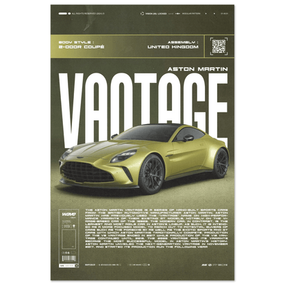 ASTON MARTIN VANTAGE POSTER - HYUU Art