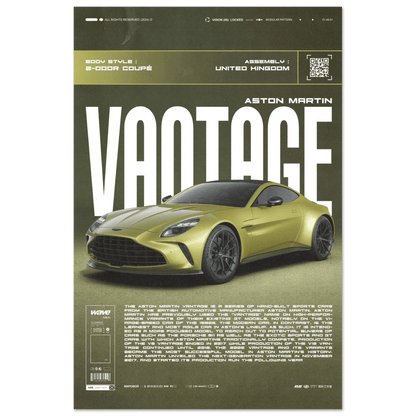 ASTON MARTIN VANTAGE POSTER - HYUU Art