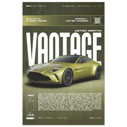 ASTON MARTIN VANTAGE POSTER - HYUU Art