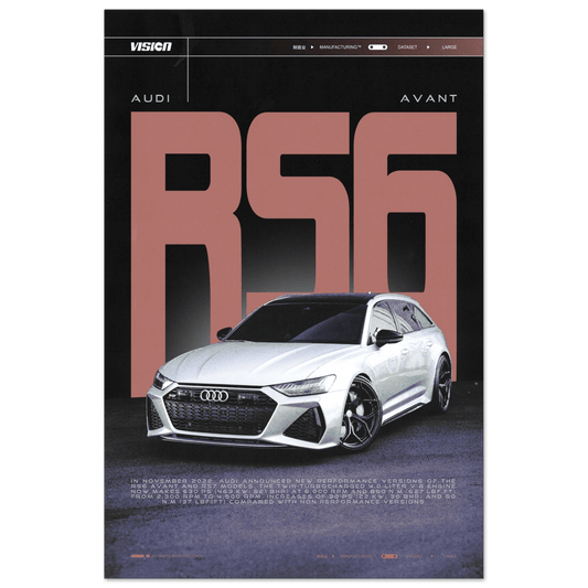 AUDI RS6 AVANT POSTER - HYUU Art