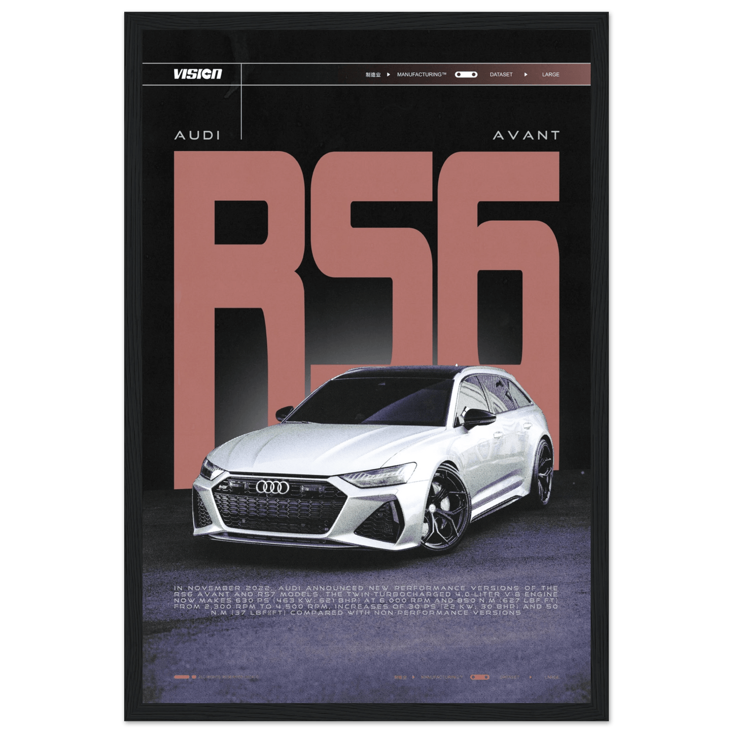 AUDI RS6 AVANT POSTER - HYUU Art