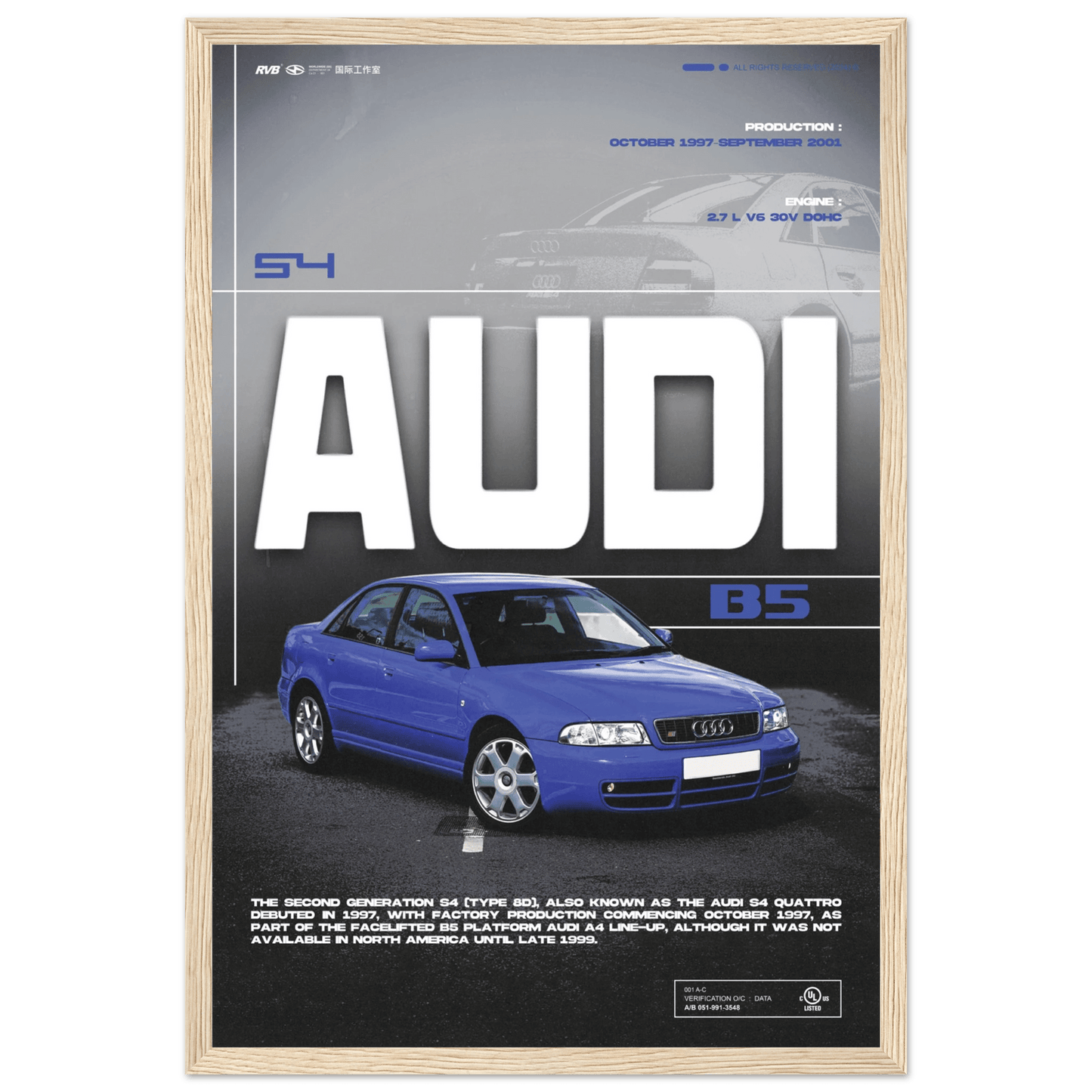 AUDI S4 B5 POSTER - HYUU Art