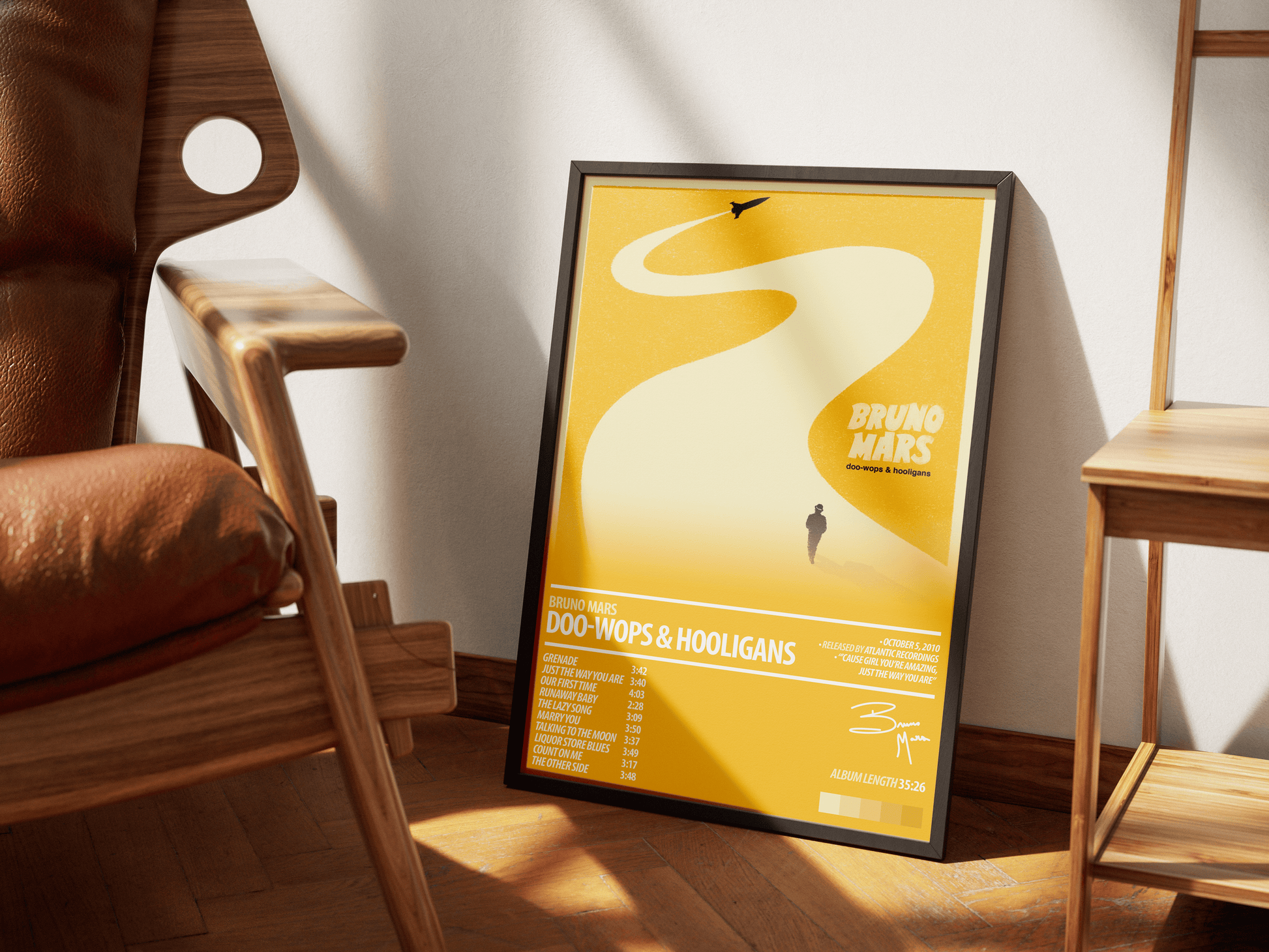 BRUNO MARS Album Poster | Doo - Wops And Hooligans - ChordPrints