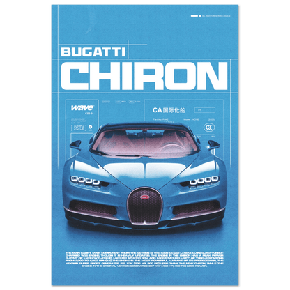 BUGATTI CHIRON POSTER - HYUU Art
