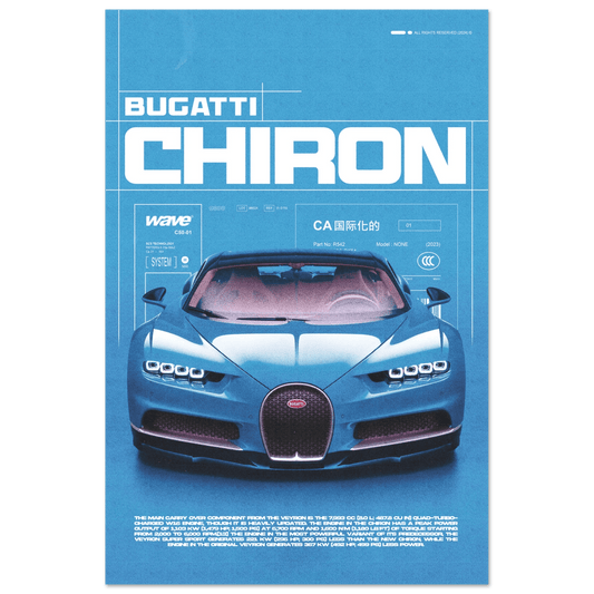 BUGATTI CHIRON POSTER - HYUU Art