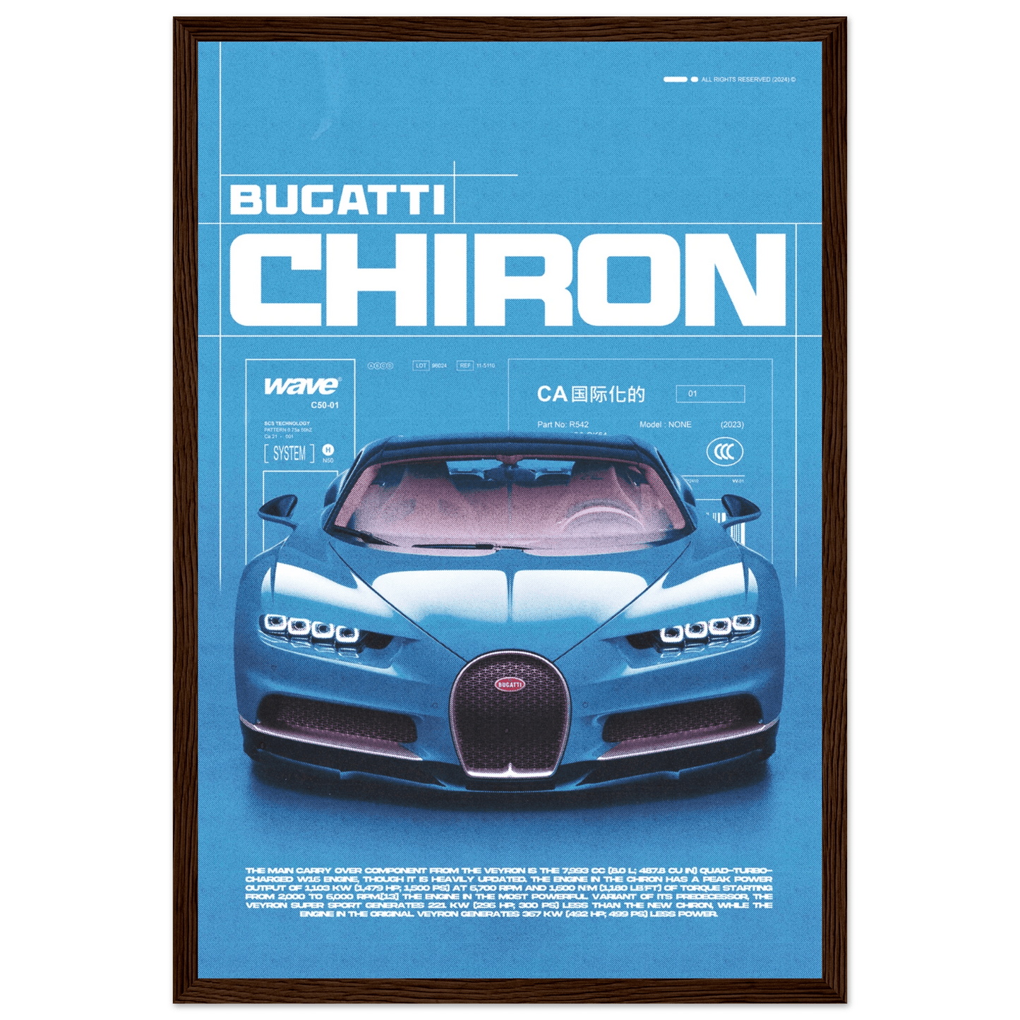 BUGATTI CHIRON POSTER - HYUU Art