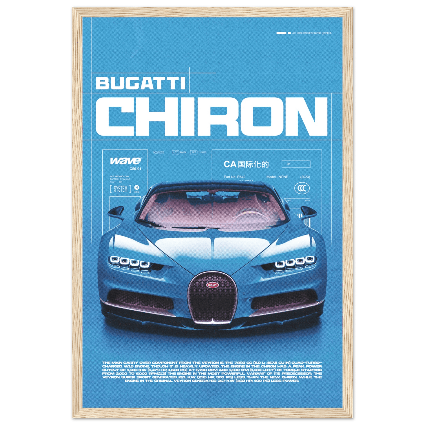 BUGATTI CHIRON POSTER - HYUU Art