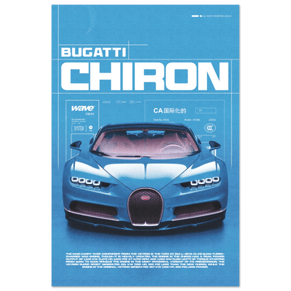 BUGATTI CHIRON POSTER - HYUU Art