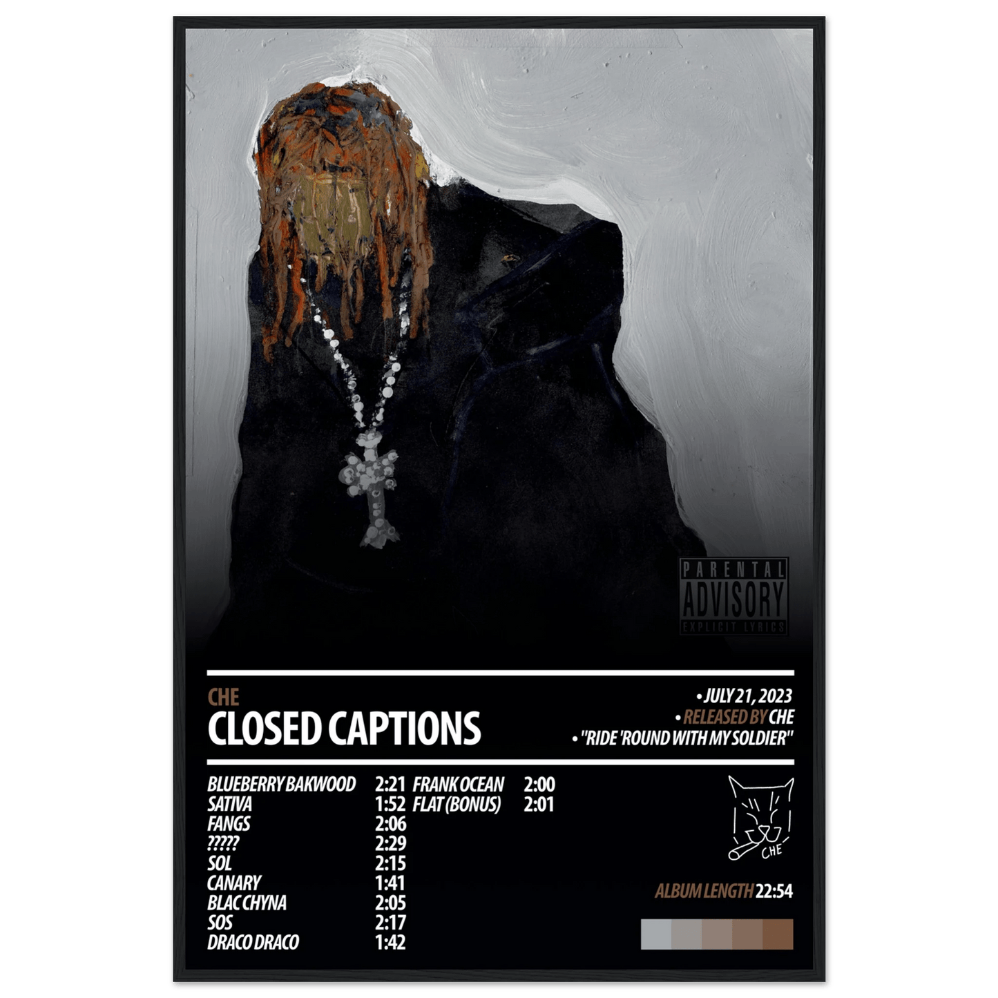 CHE Album Poster | Closed Captions - HYUU Art
