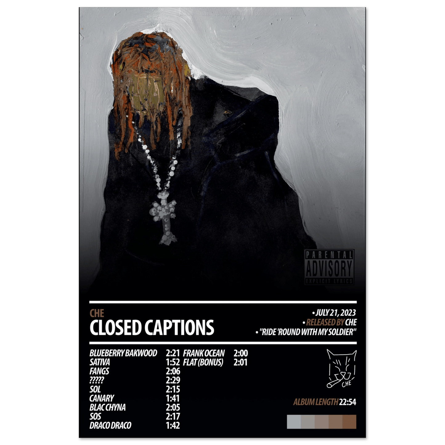 CHE Album Poster | Closed Captions - HYUU Art