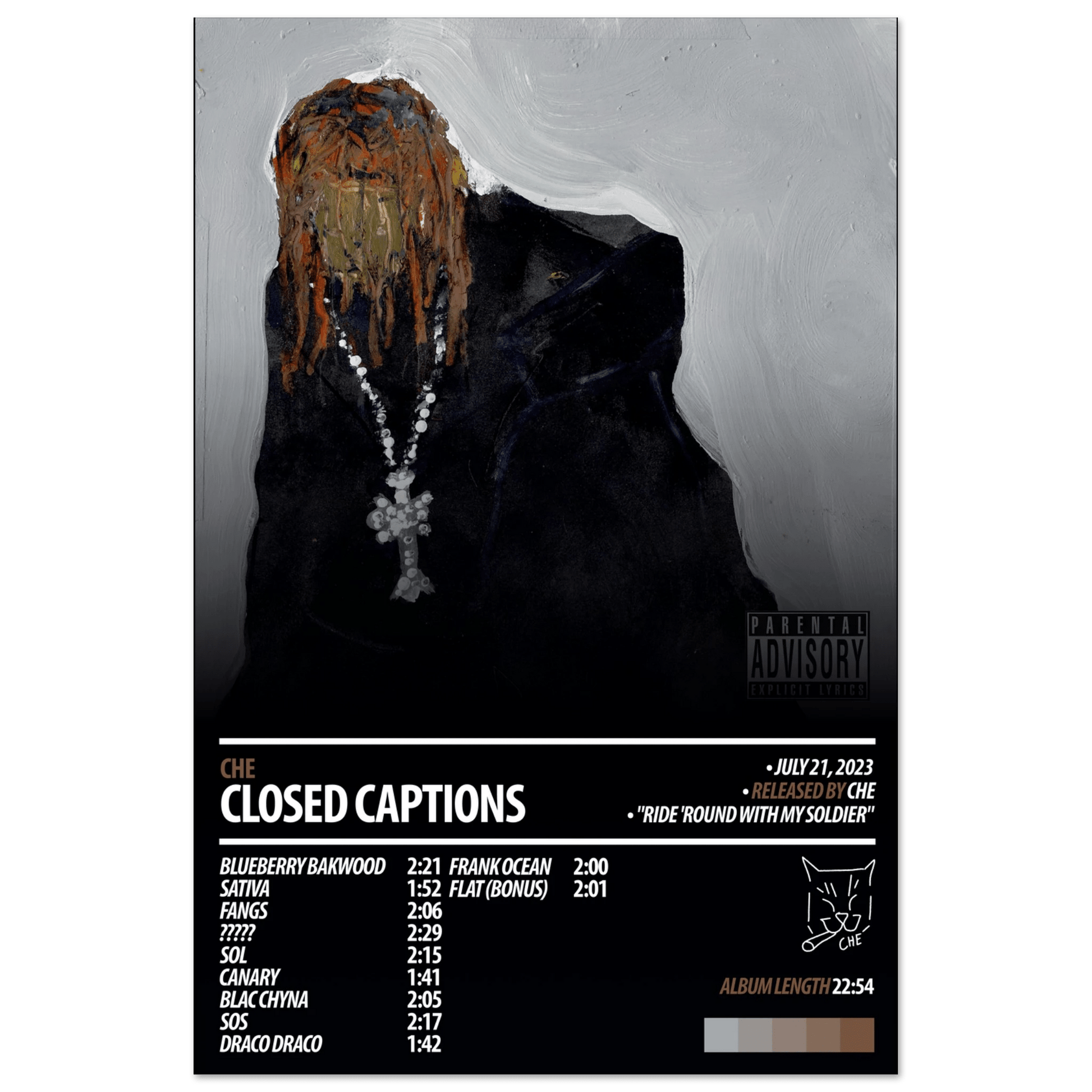 CHE Album Poster | Closed Captions - HYUU Art