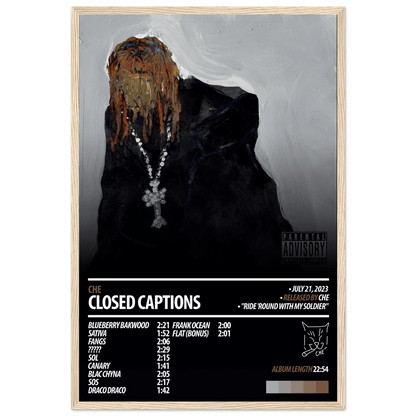 CHE Album Poster | Closed Captions - HYUU Art