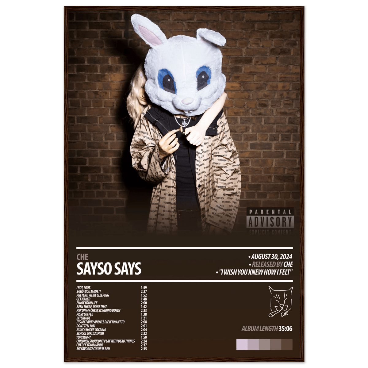Sayso Uk Rapper CHE Album Poster | Sayso Says – HYUU Art