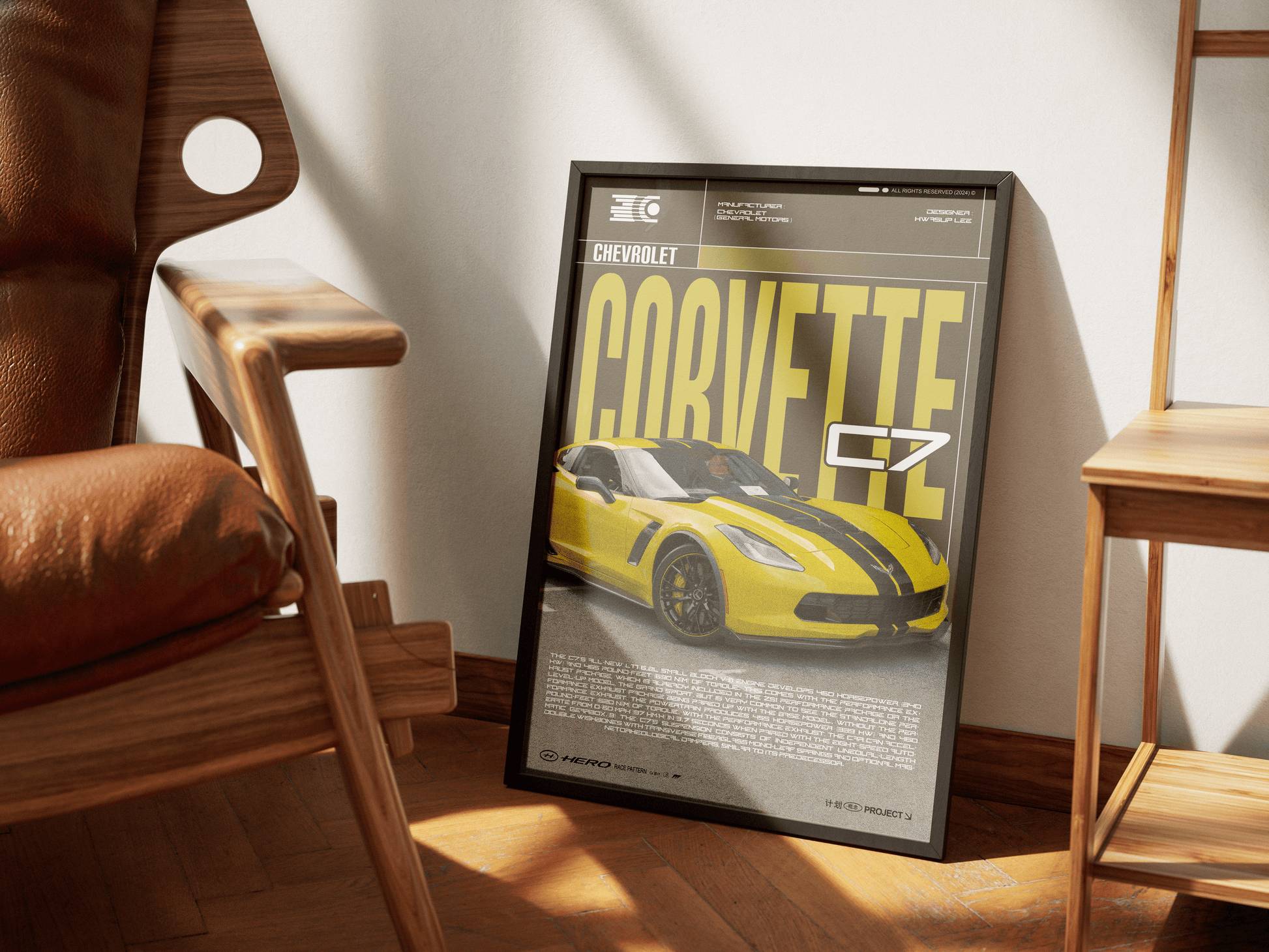 CHEVROLET CORVETTE C7 POSTER - ChordPrints