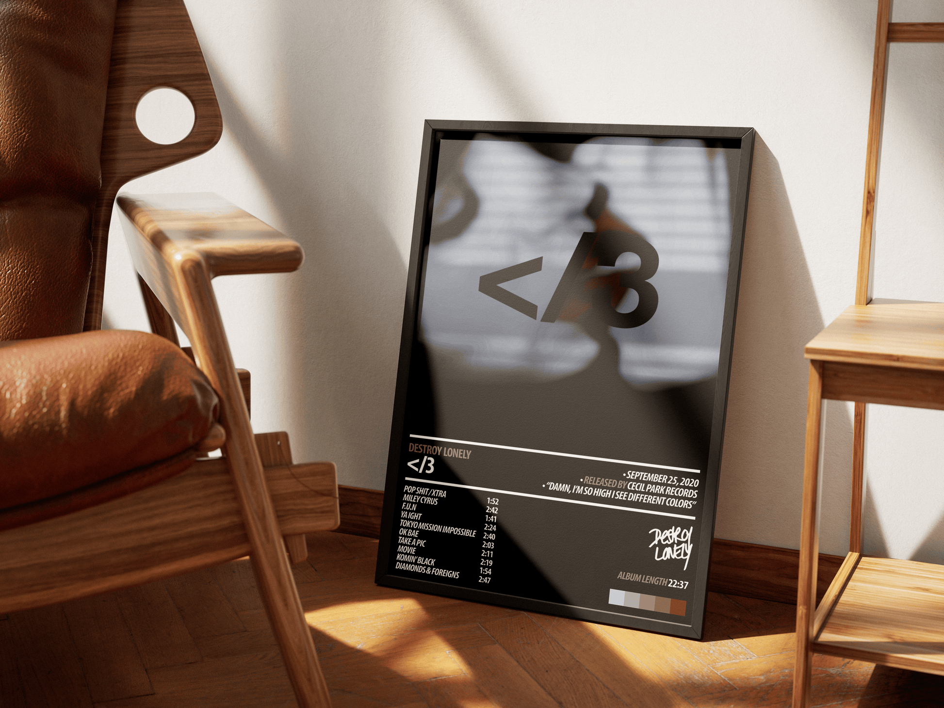 DESTROY LONELY Album Poster | </3 - ChordPrints