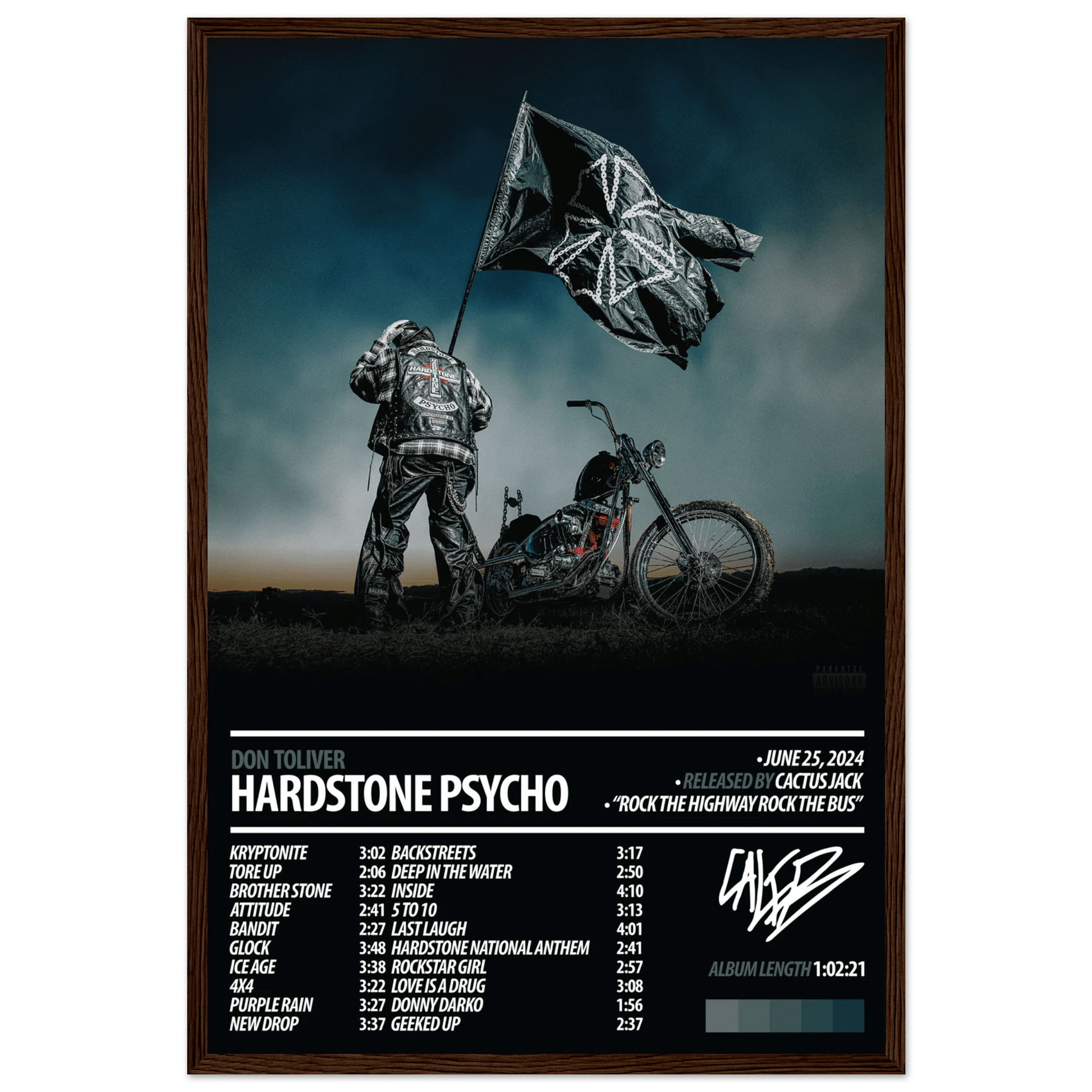 DON TOLIVER Album Poster | HARDSTONE PSYCHO - HYUU Art