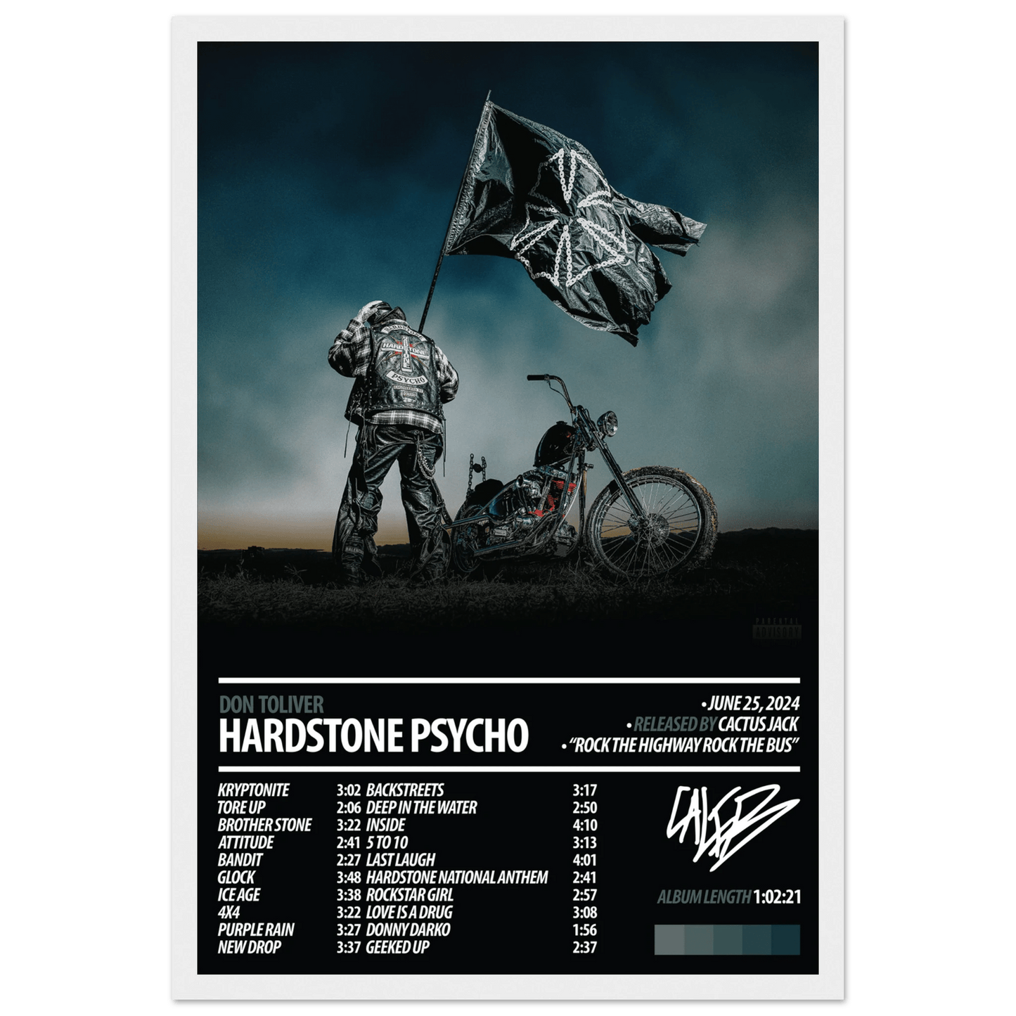 DON TOLIVER Album Poster | HARDSTONE PSYCHO - HYUU Art