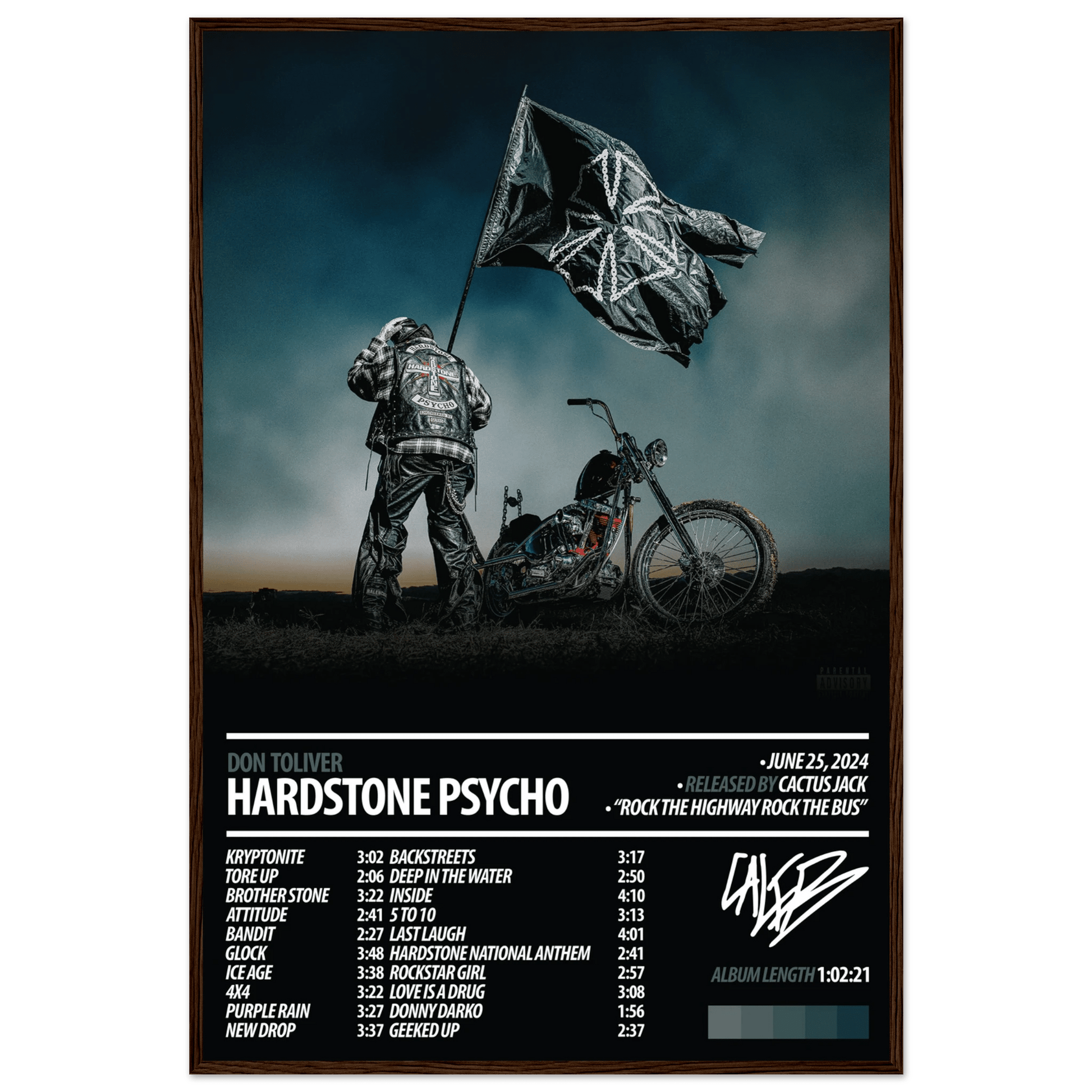 DON TOLIVER Album Poster | HARDSTONE PSYCHO - HYUU Art