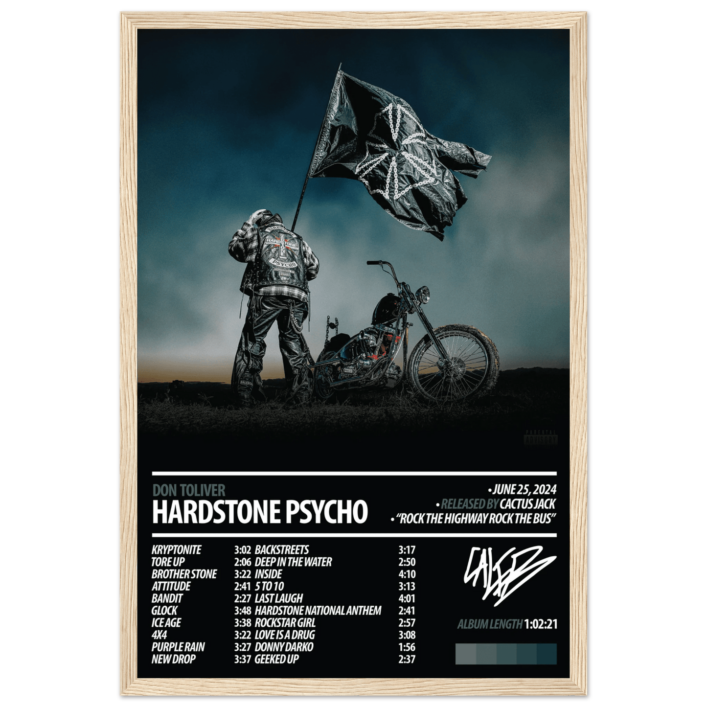 DON TOLIVER Album Poster | HARDSTONE PSYCHO - HYUU Art