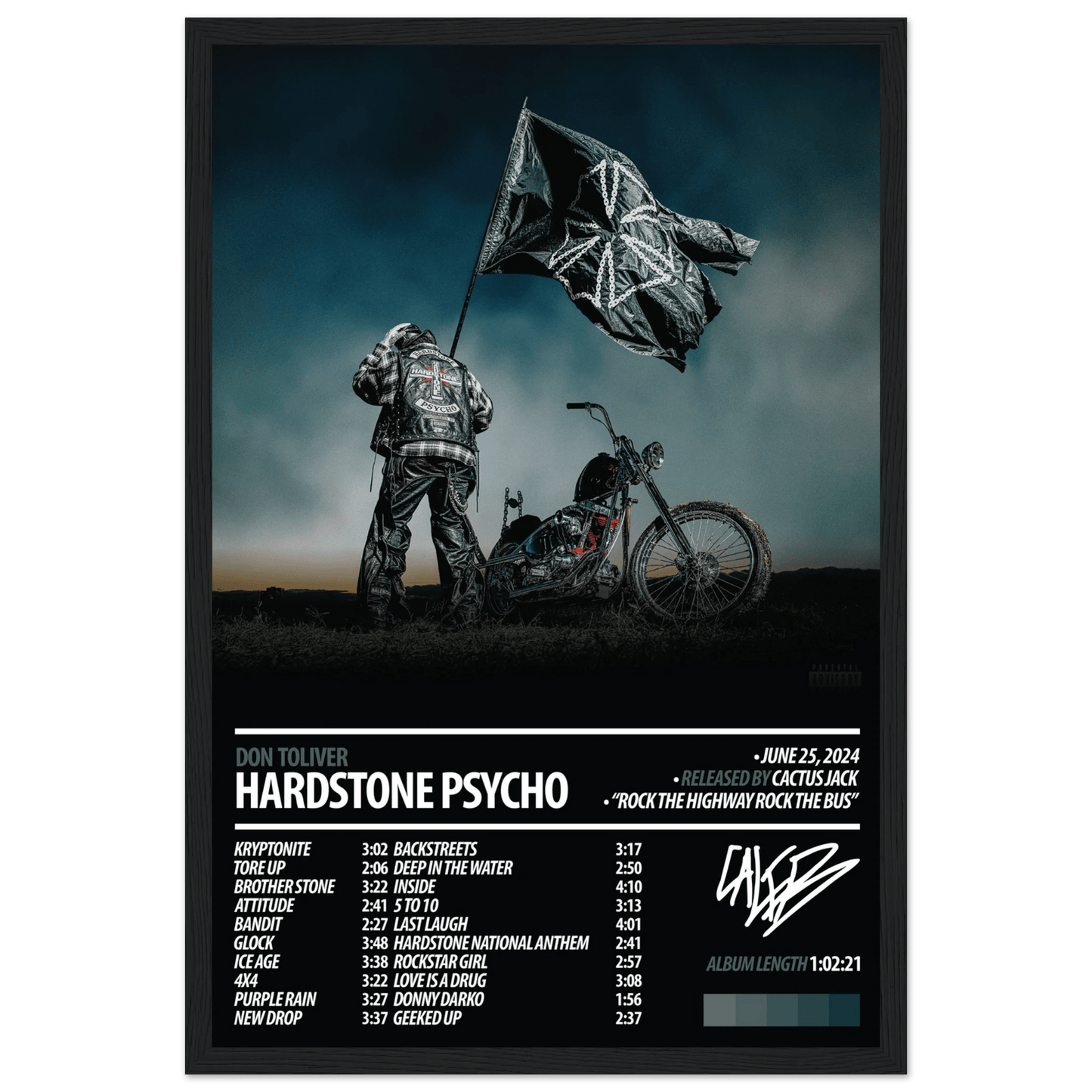 DON TOLIVER Album Poster | HARDSTONE PSYCHO - HYUU Art