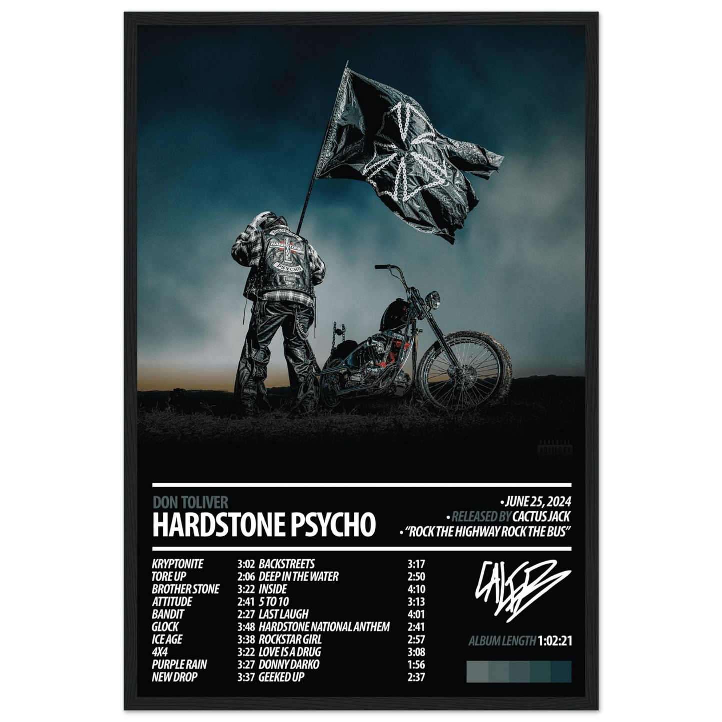 DON TOLIVER Album Poster | HARDSTONE PSYCHO - HYUU Art