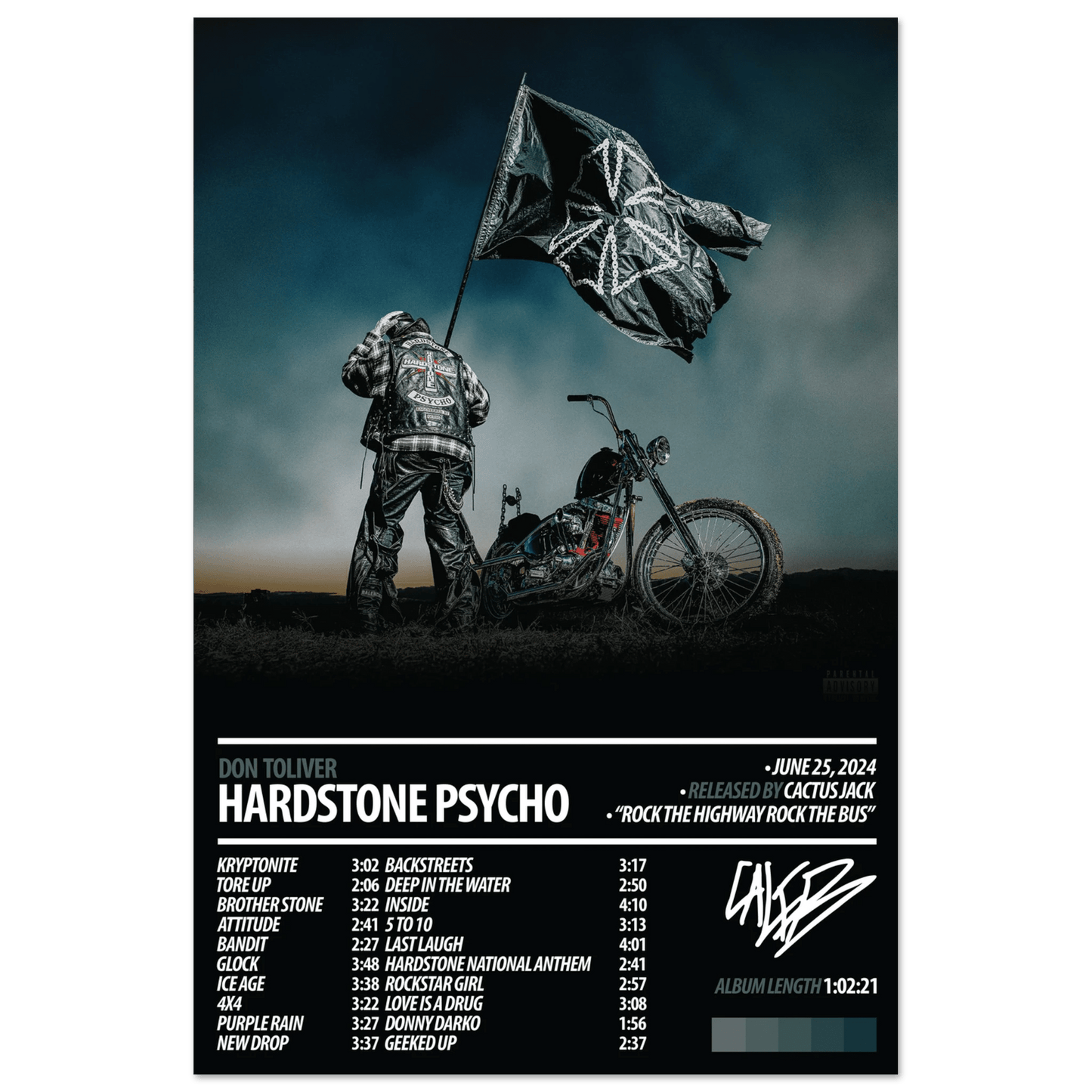 DON TOLIVER Album Poster | HARDSTONE PSYCHO - HYUU Art