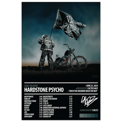 DON TOLIVER Album Poster | HARDSTONE PSYCHO - HYUU Art