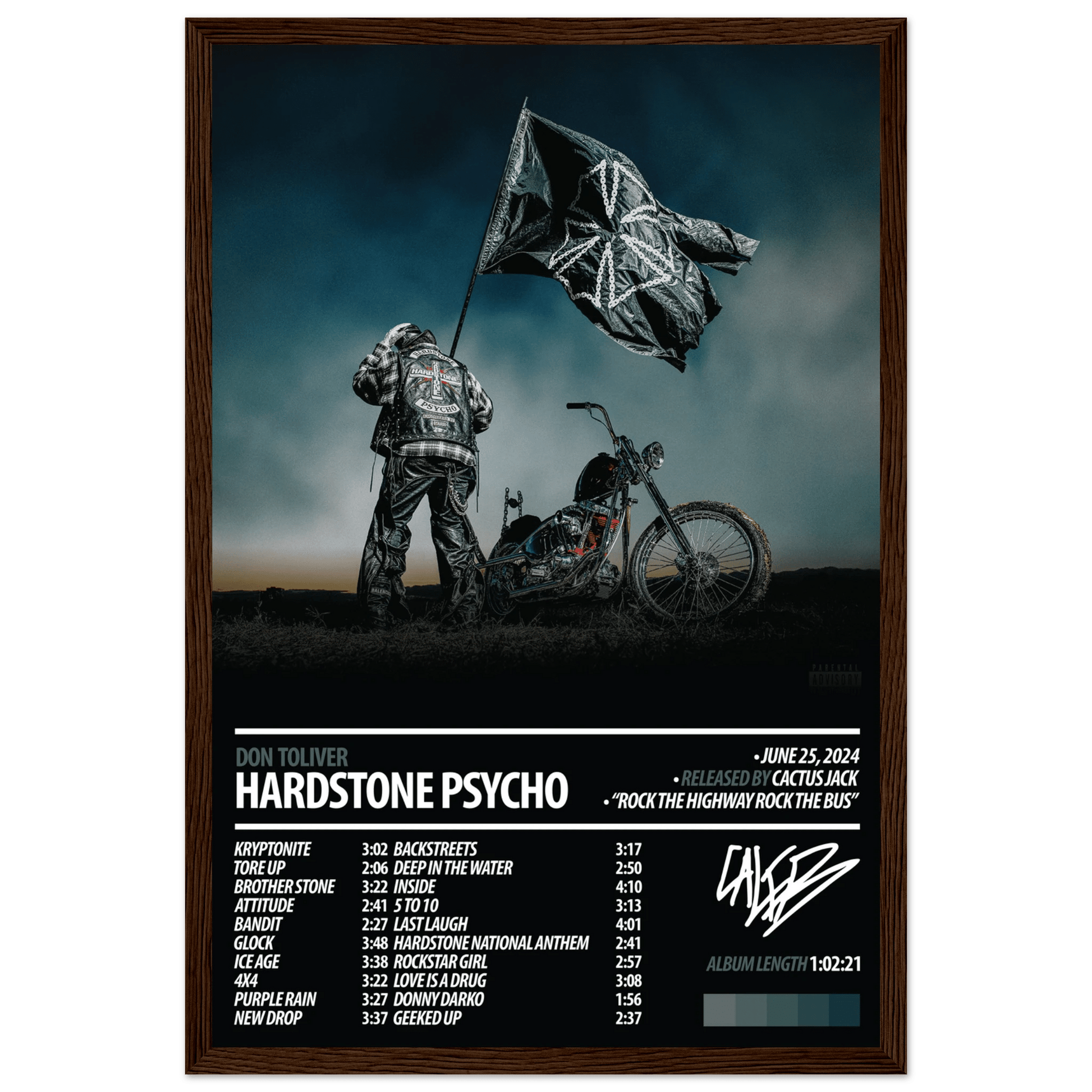 DON TOLIVER Album Poster | HARDSTONE PSYCHO - HYUU Art