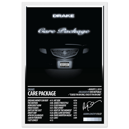 DRAKE Album Poster | Care Package - HYUU Art