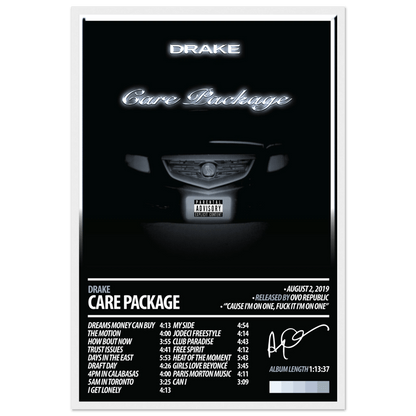 DRAKE Album Poster | Care Package - HYUU Art
