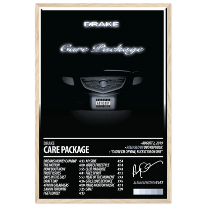 DRAKE Album Poster | Care Package - HYUU Art