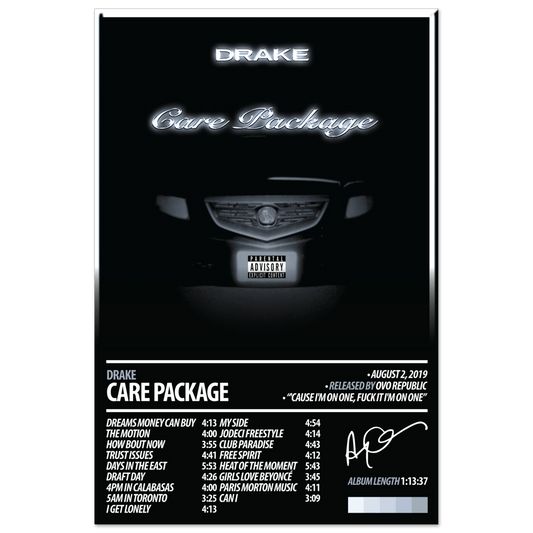 DRAKE Album Poster | Care Package - HYUU Art