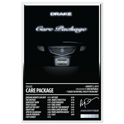 DRAKE Album Poster | Care Package - HYUU Art