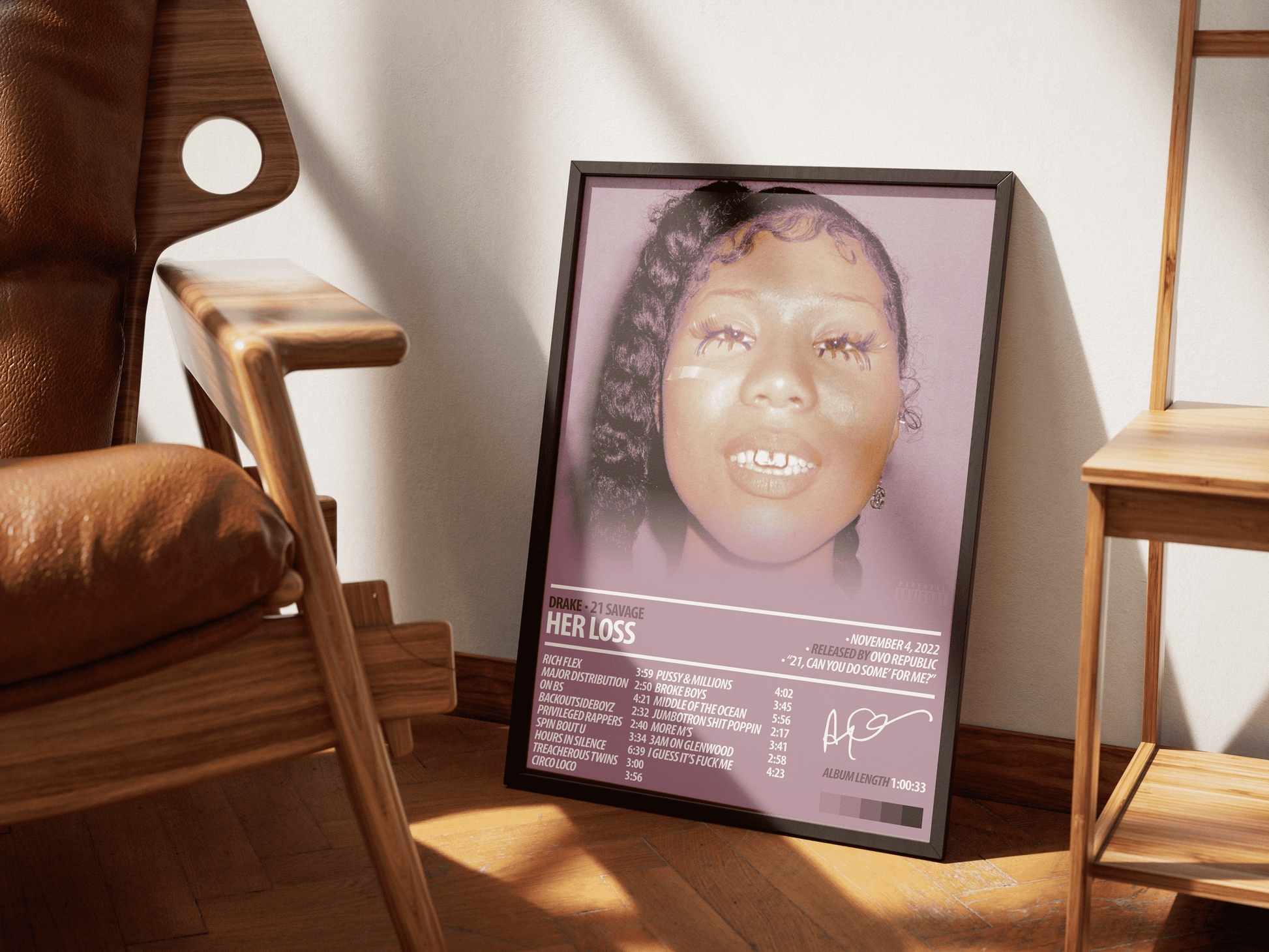 DRAKE Album Poster | Her Loss - ChordPrints