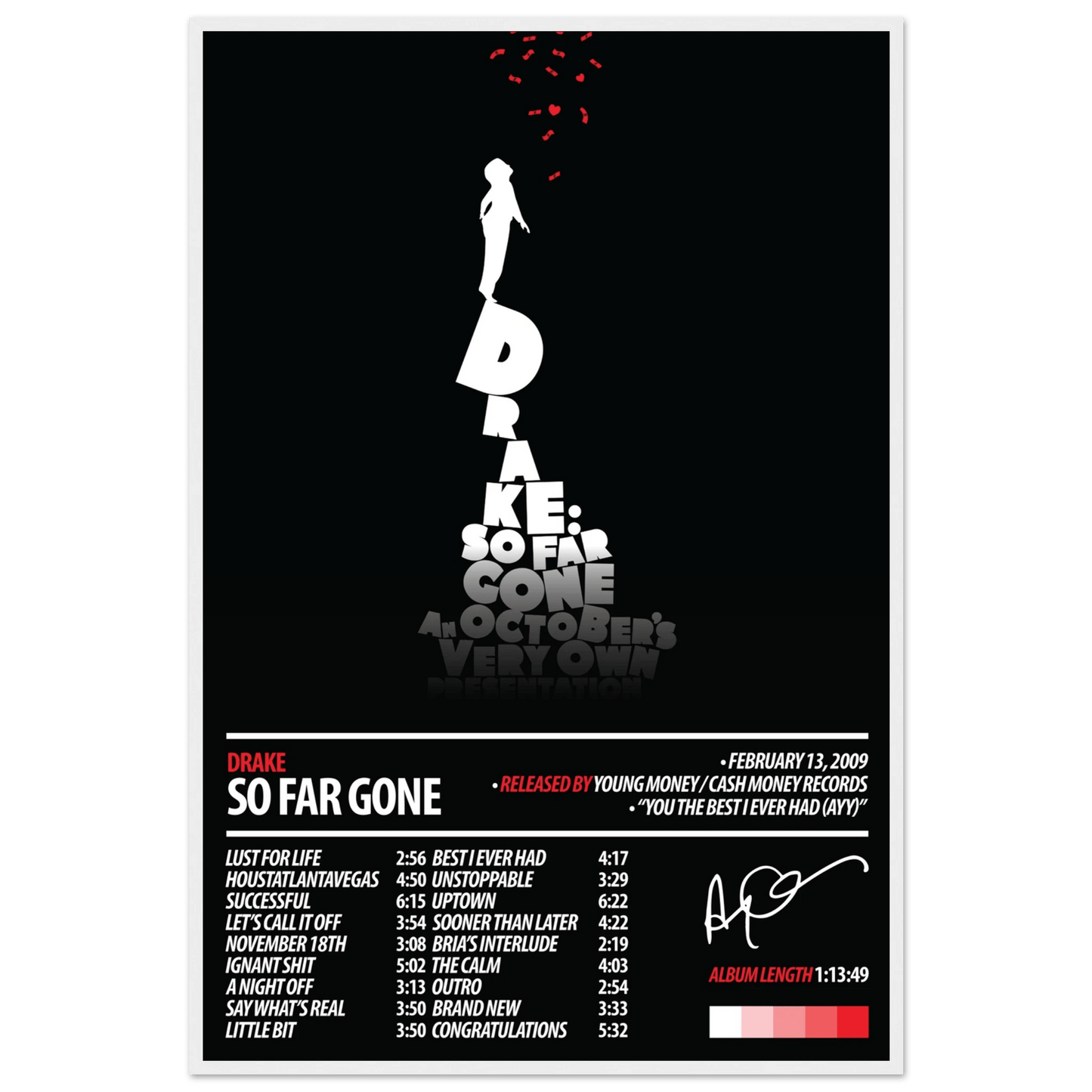 DRAKE Album Poster | So Far Gone - HYUU Art