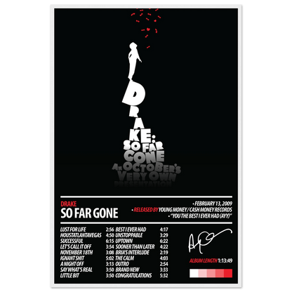 DRAKE Album Poster | So Far Gone - HYUU Art