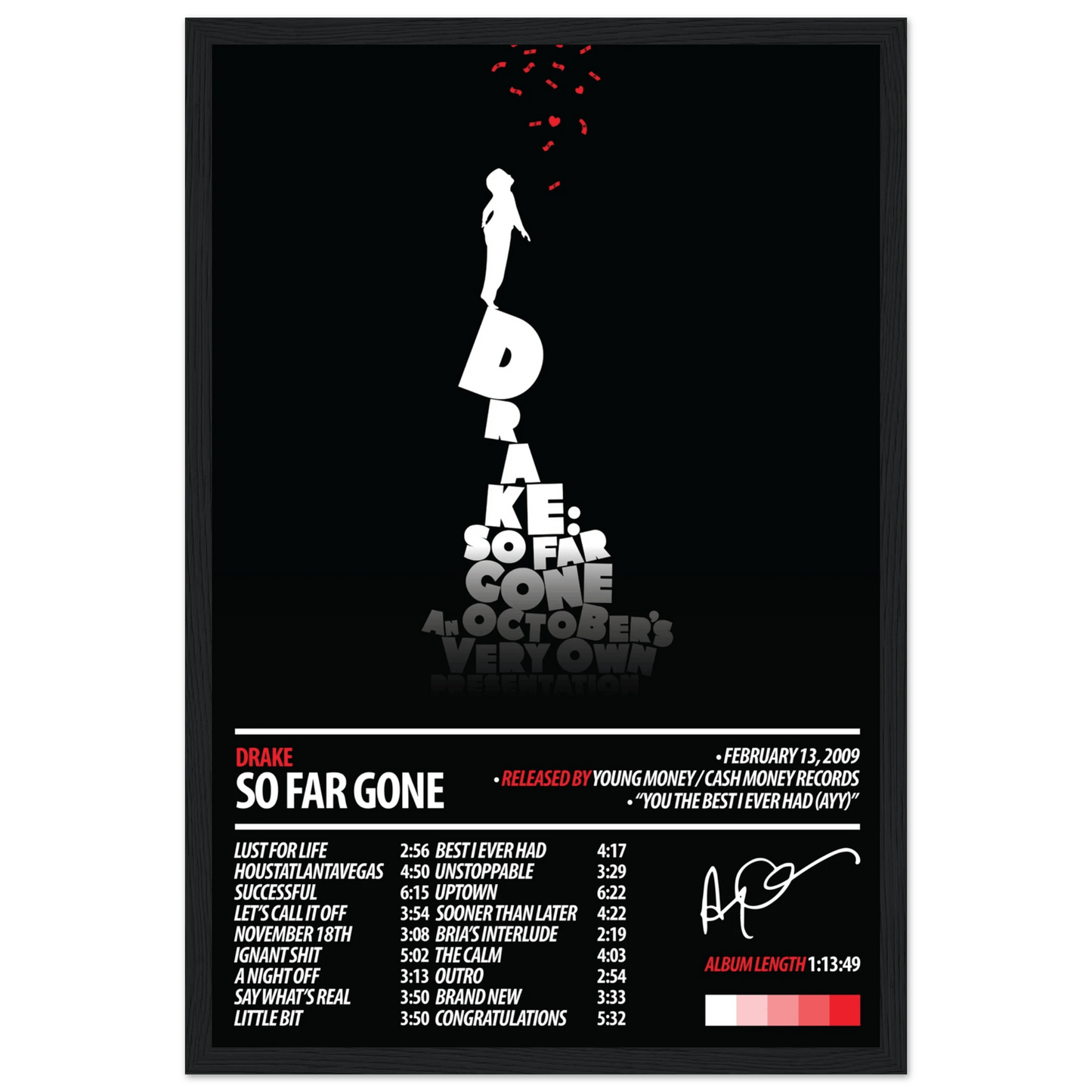 DRAKE Album Poster | So Far Gone - HYUU Art