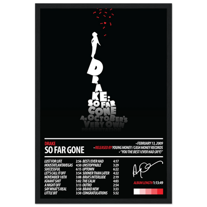 DRAKE Album Poster | So Far Gone - HYUU Art