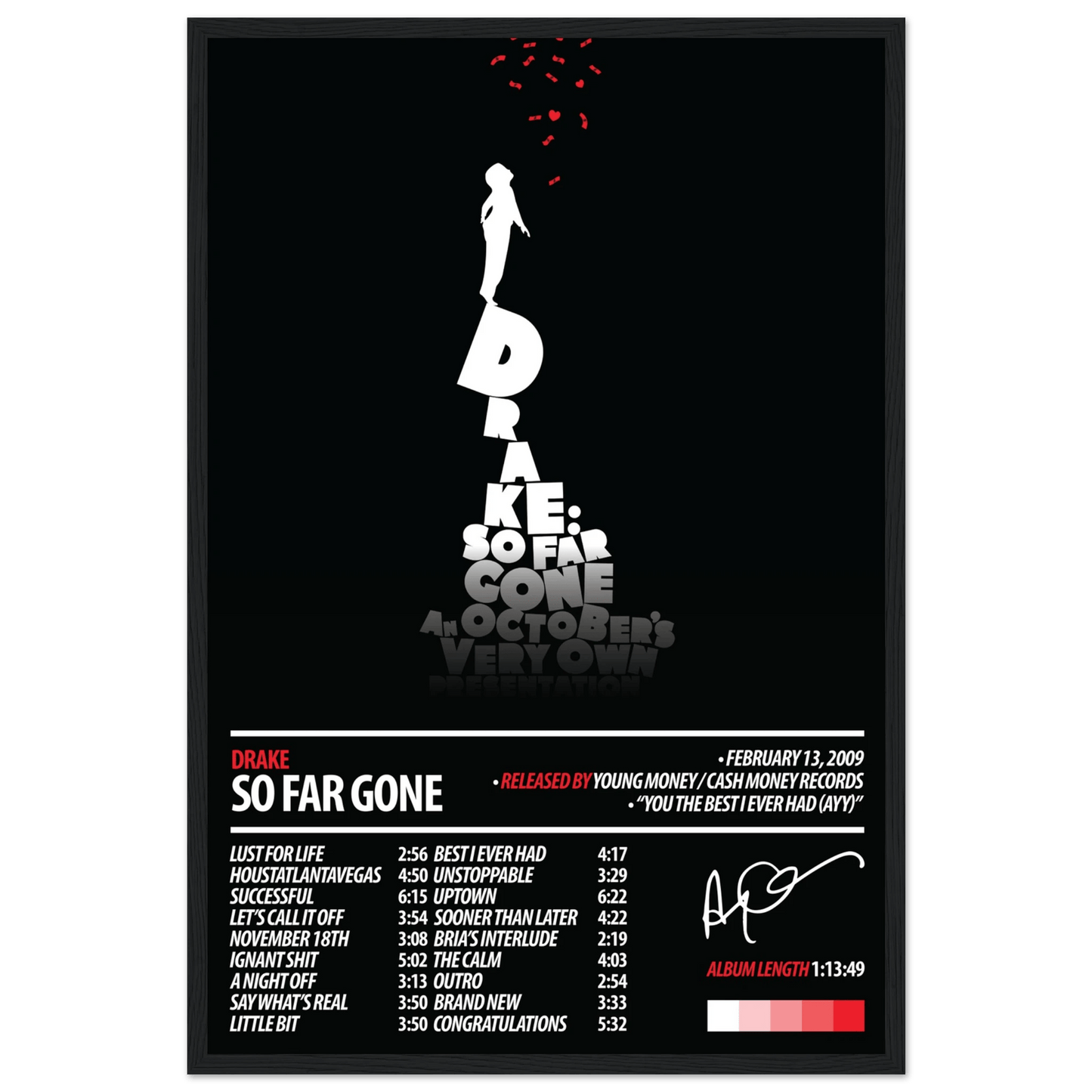DRAKE Album Poster | So Far Gone - HYUU Art