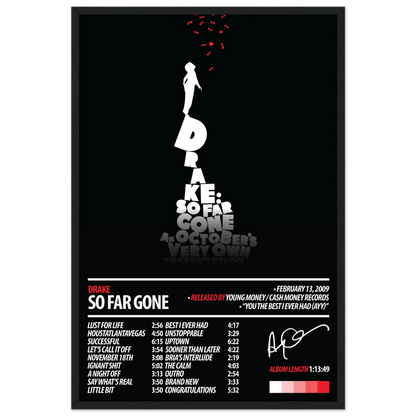 DRAKE Album Poster | So Far Gone - HYUU Art