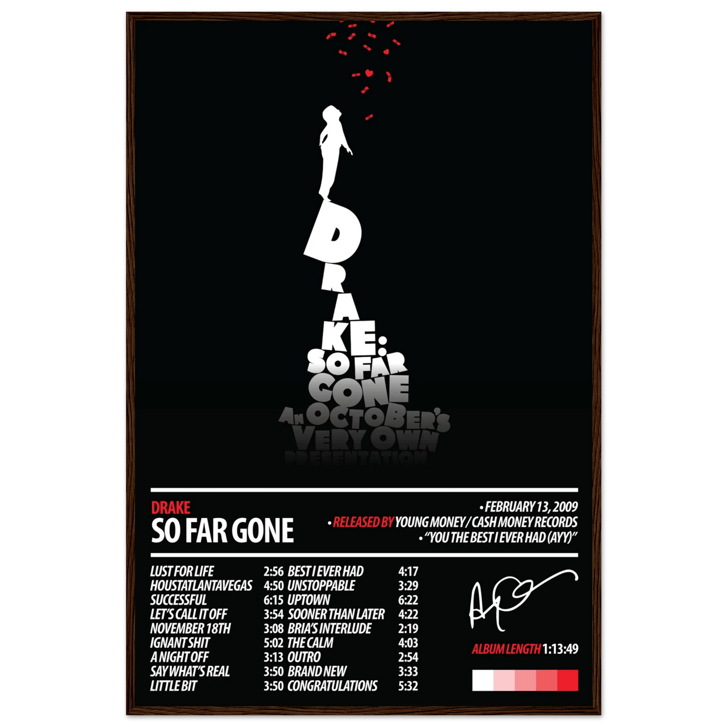 DRAKE Album Poster | So Far Gone - HYUU Art