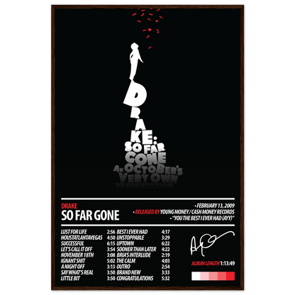 DRAKE Album Poster | So Far Gone - HYUU Art