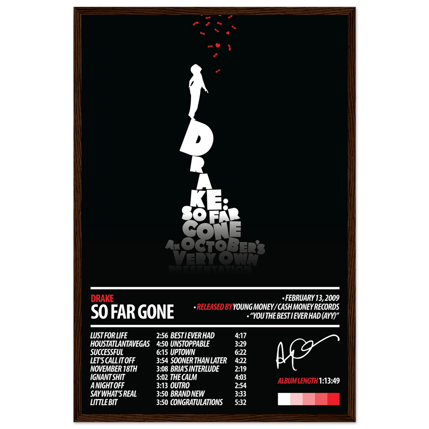 DRAKE Album Poster | So Far Gone - HYUU Art