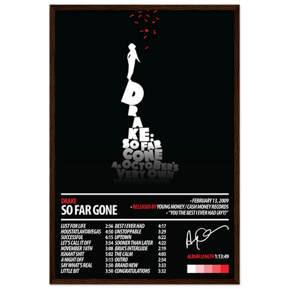 DRAKE Album Poster | So Far Gone - HYUU Art