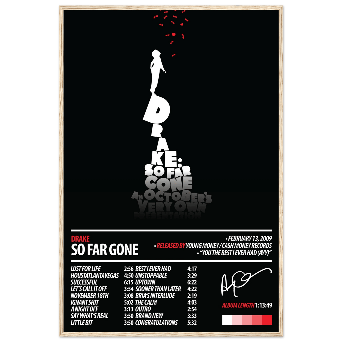 DRAKE Album Poster | So Far Gone - HYUU Art