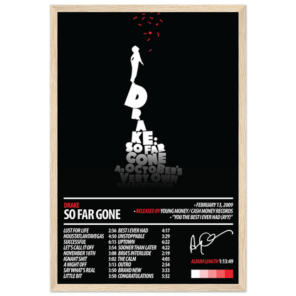 DRAKE Album Poster | So Far Gone - HYUU Art