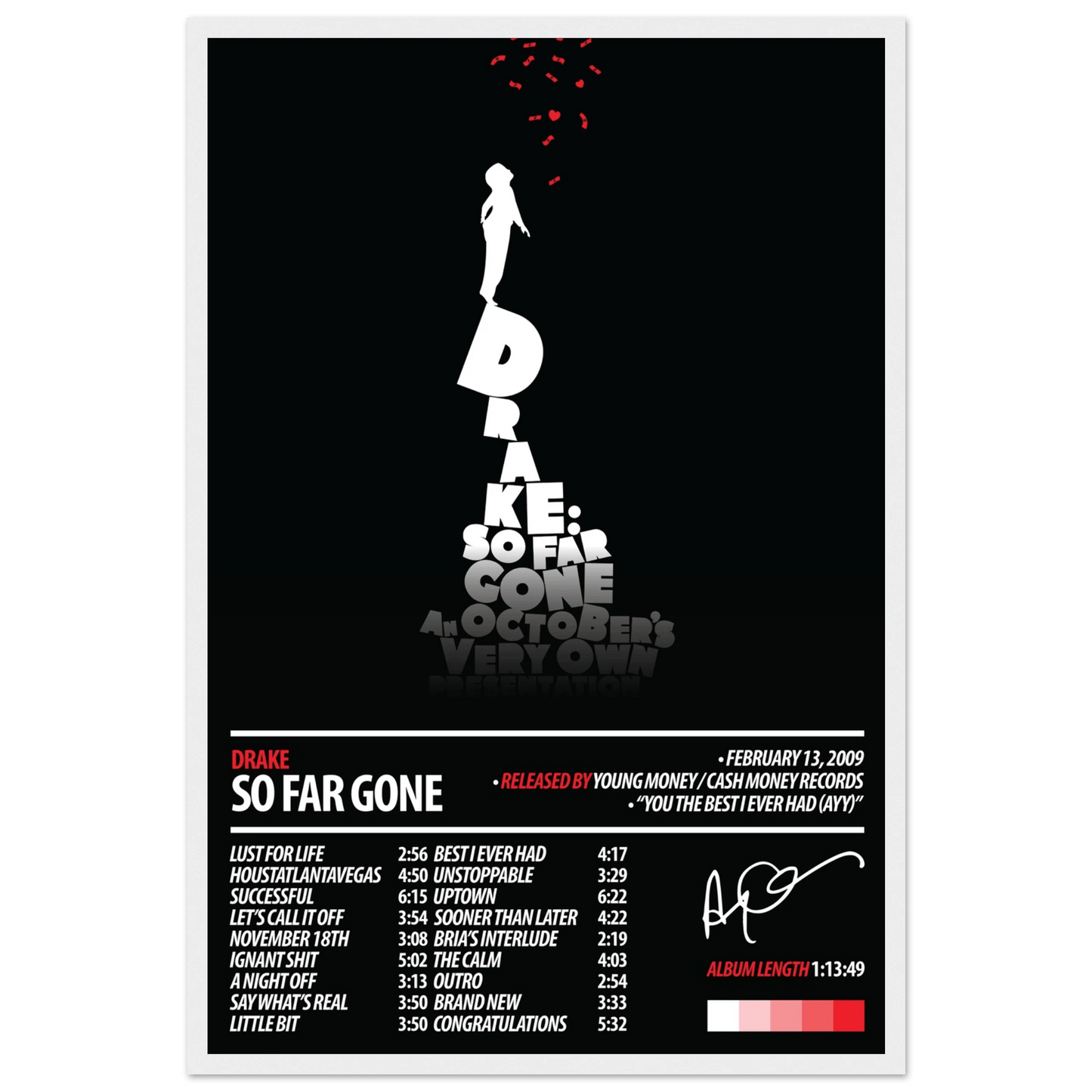 DRAKE Album Poster | So Far Gone - HYUU Art